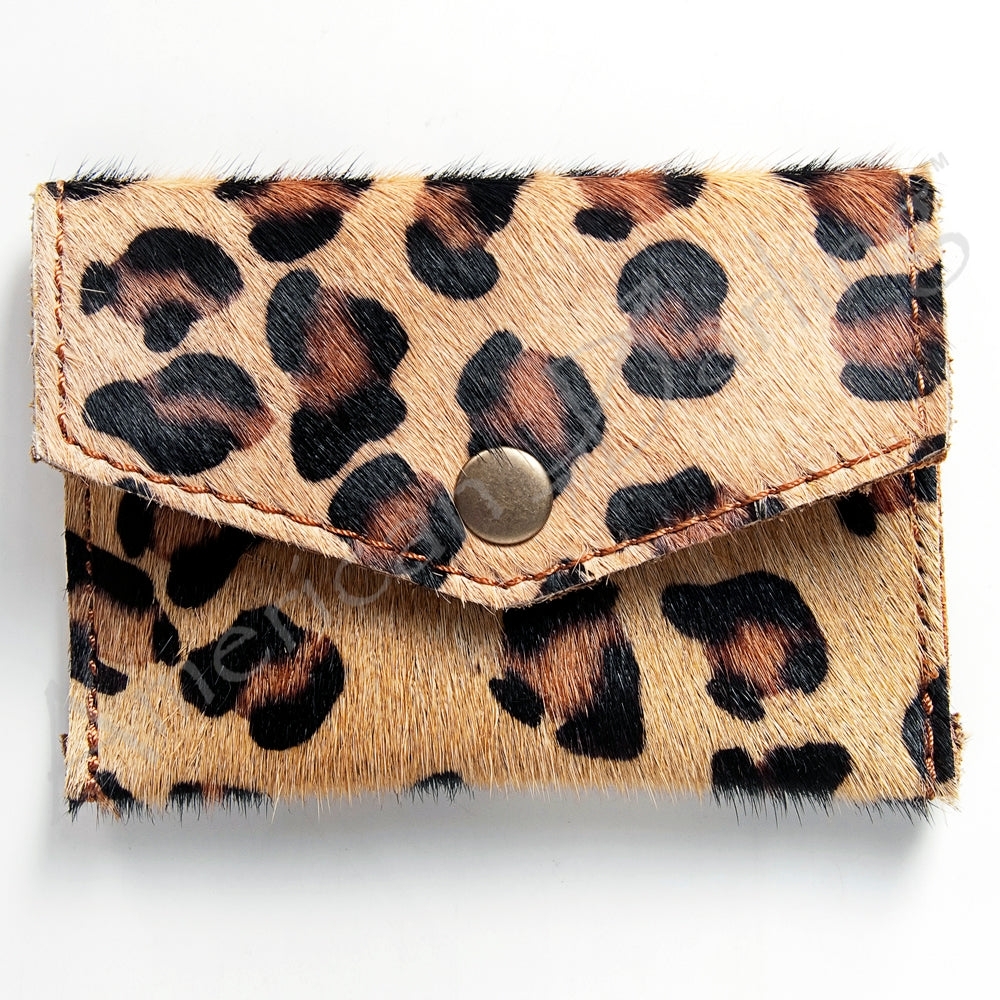 American Darling Brown and Black Leopard Print Wallet with Flap Closure